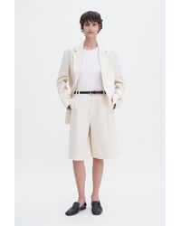 Filippa K - Relaxed Pleated Cotton Linen Shorts - Lyst