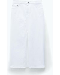 Filippa K - Long Slit Denim Skirt - Lyst