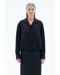 Filippa K - Re:sourced Crepe Cropped Shirt - Lyst