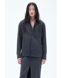 Filippa K - W Boxy Wool Twill Shirt - Lyst