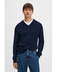 Filippa K - Braided Cotton V-Neck Sweater - Lyst