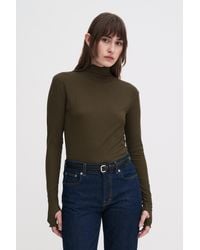 Filippa K - Rib Mock Neck Top - Lyst