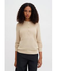 Filippa K - Sheer Knit Henley - Lyst
