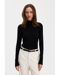 Filippa K - Rib Mock Neck Top - Lyst