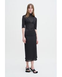 Filippa K - Layered Frill Crepe Skirt - Lyst