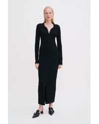 Filippa K - Ribbed Knit Shirt Dress - Lyst