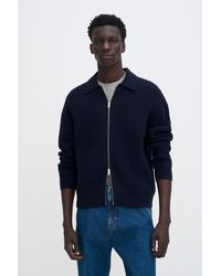 Filippa K - Ribbed Wool Zip Cardigan - Lyst