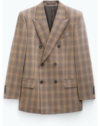 Filippa K - Double Breasted Check Blazer - Lyst