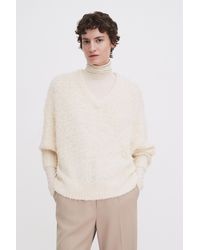 Filippa K - Fluffy Silk V-Neck Sweater - Lyst