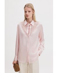Filippa K - V-Detail Lace Shirt - Lyst