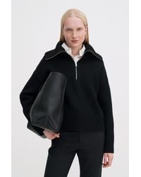 Filippa K - Ribbed Wool Half Zip Sweater - Lyst