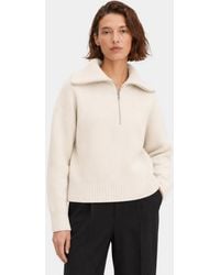 Filippa K - Ribbed Wool Half Zip Sweater - Lyst