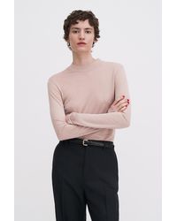 Filippa K - Lyocell Cashmere Mock Neck Top - Lyst