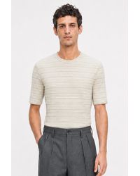 Filippa K - Striped Rib Tee - Lyst