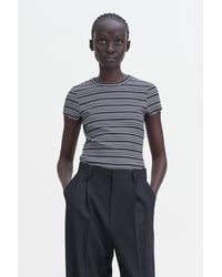 Filippa K - Striped Fine Rib Tee - Lyst