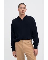 Filippa K - Ribbed Wool Polo Shirt - Lyst