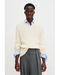 Filippa K - Braided Cotton V-Neck Sweater - Lyst