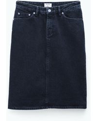 Filippa K - Denim Midi Skirt - Lyst