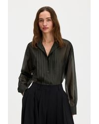 Filippa K - Pleated Stand Collar Shirt - Lyst
