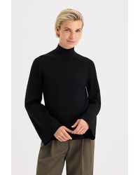Filippa K - Milano Knit Mock Neck Top - Lyst