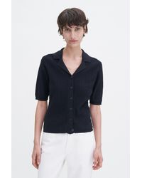 Filippa K - Shortsleeve Collar Cardigan - Lyst