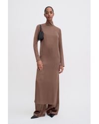 Filippa K - Turtleneck Satin Dress - Lyst