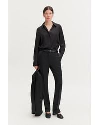 Filippa K - Slim Slit Satin Trousers - Lyst