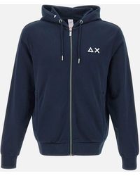 Sun 68 - "Hoodie Zip Basic Fleece" - Lyst