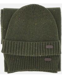 Barbour - Gift Set Sciarpa E Berretto - Lyst