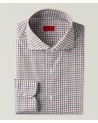 Isaia - Mix Check Cotton Dress Shirt - Lyst