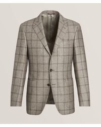 Canali - Kei Windowpane Silk-wool Sport Jacket - Lyst