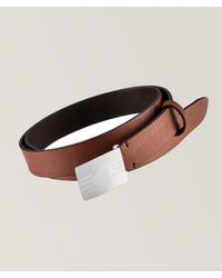 Brunello Cucinelli - Textured Leather Belt - Lyst
