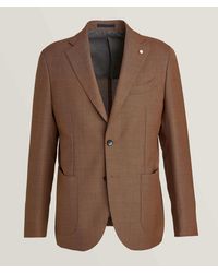 Luigi Bianchi - Textured Virgin Wool Sport Jacket - Lyst