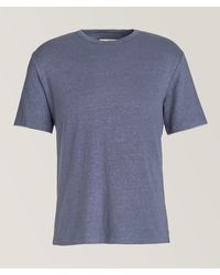 Officine Generale - Piece Dyed Stretch-Linen T-Shirt - Lyst