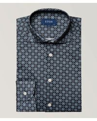 Eton - Slim Fit Medallion Cotton Jersey Sport Shirt - Lyst