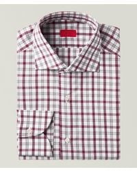 Isaia - Mix Check Cotton Dress Shirt - Lyst