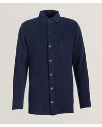 Patrick Assaraf - Linen-cotton Knit Shirt Jacket - Lyst