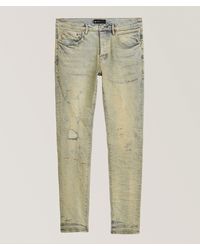 Purple Brand - P001 Oil Wash Patched Jeans - Lyst