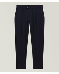 Eleventy - Stretch-Wool Pleated Pants - Lyst