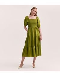 Finery London - Melody Cotton Midi Tiered Dress - Lyst