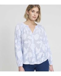Finery London - Ivie Jacquard Stripe Button-Through Blouse - Lyst