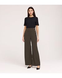 Finery London - Nellie Gaberdine Twill Wide Leg Trousers - Lyst