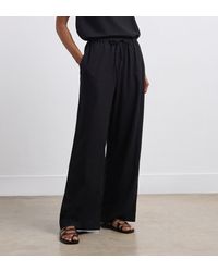 Finery London - Drew Wide Leg Linen Mix Trousers - Lyst