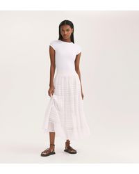Finery London - Imani Cotton Lace Trim Midi Skirt - Lyst