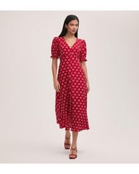 Finery London - Alia Polka Dot Crepe Midi Dress - Lyst