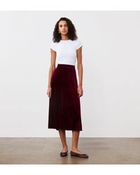 Finery London - Ruth Velvet Midi Skirt - Lyst