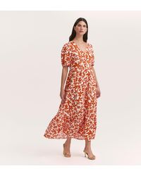 Finery London - Sabine Linen Blend Midi Tiered Dress - Lyst