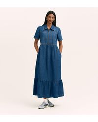 Finery London - Tania Denim Midi Dress - Lyst