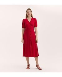 Finery London - Milena Jersey Button Through Midi Dress - Lyst
