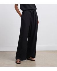 Finery London - Drew Wide Leg Linen Mix Trousers - Lyst